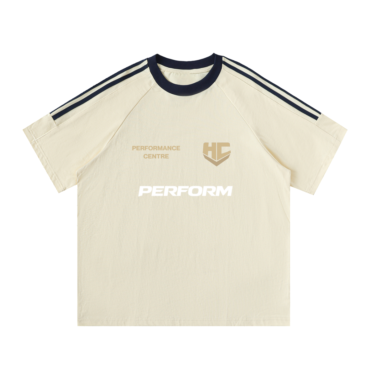 HC PERFORM - Contrast Tape Crewneck Cotton T-Shirt
