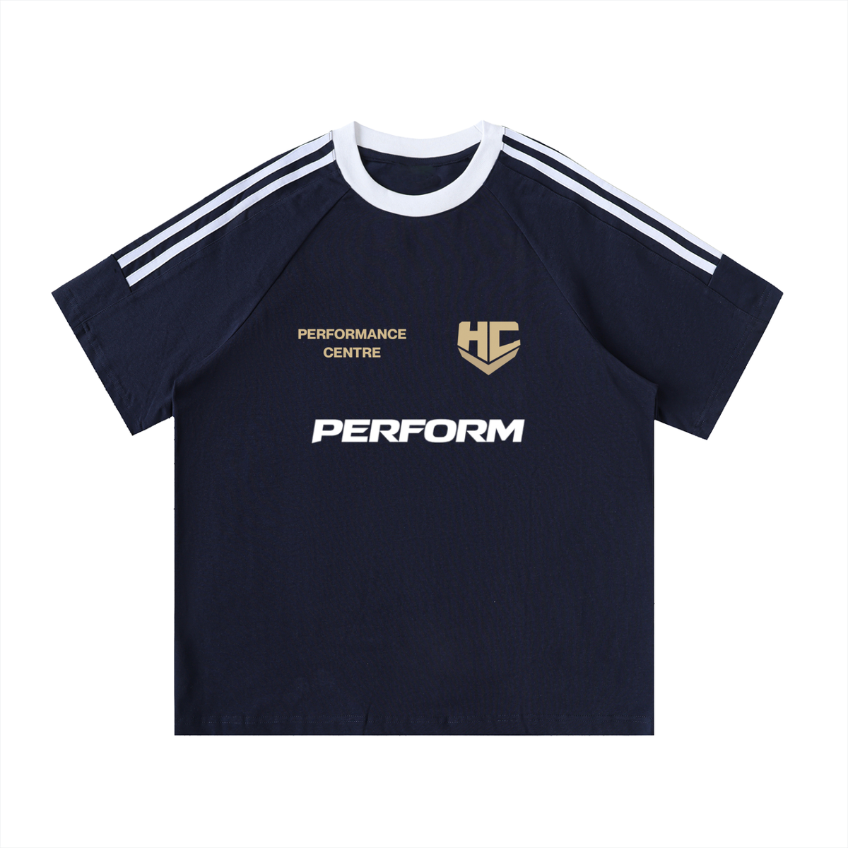 HC PERFORM - Contrast Tape Crewneck Cotton T-Shirt