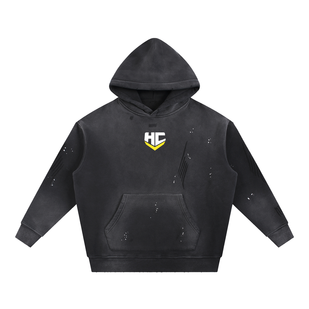 HC RECOV - Vintage Washed Frayed Fleece Hoodie