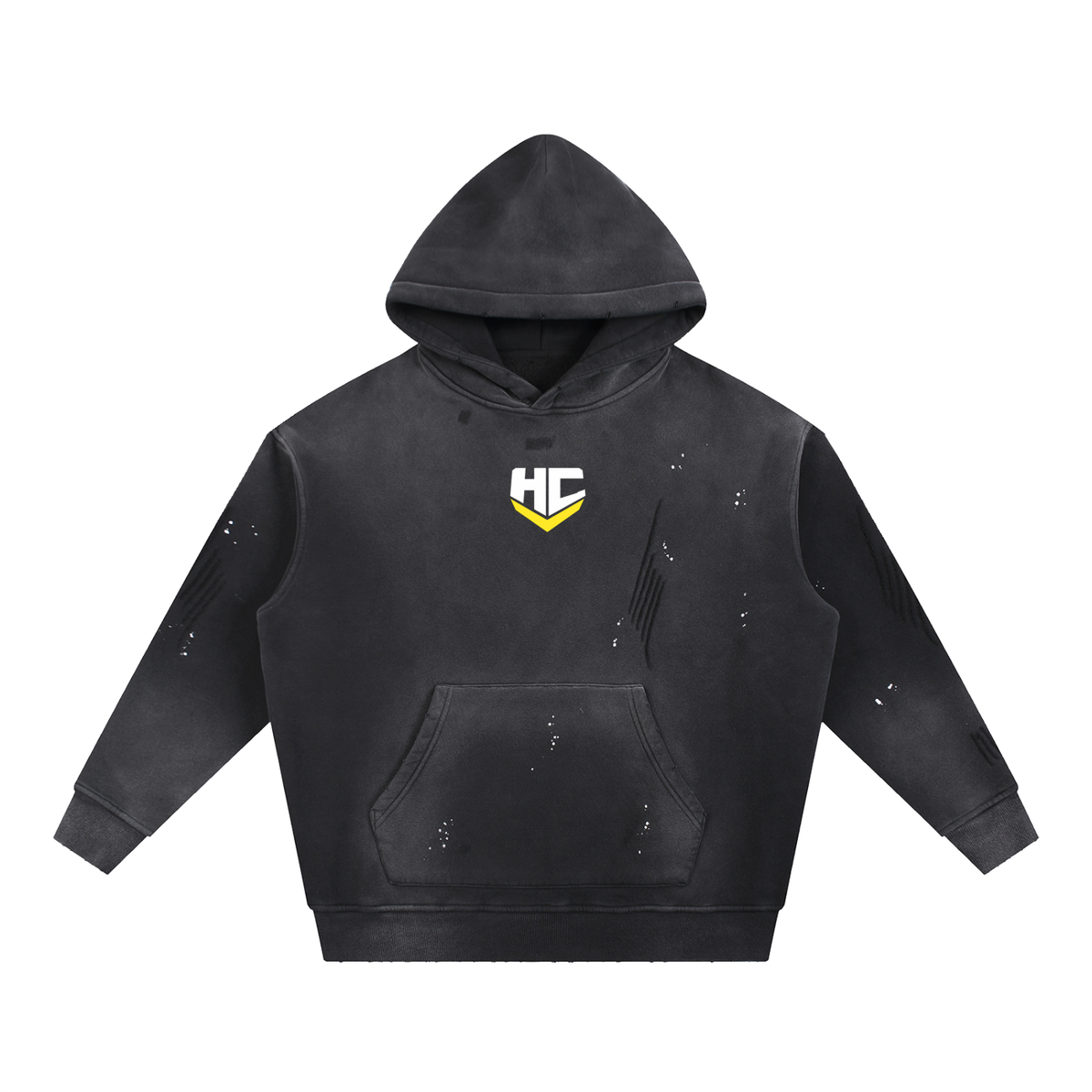 HC RECOV - Vintage Washed Frayed Fleece Hoodie