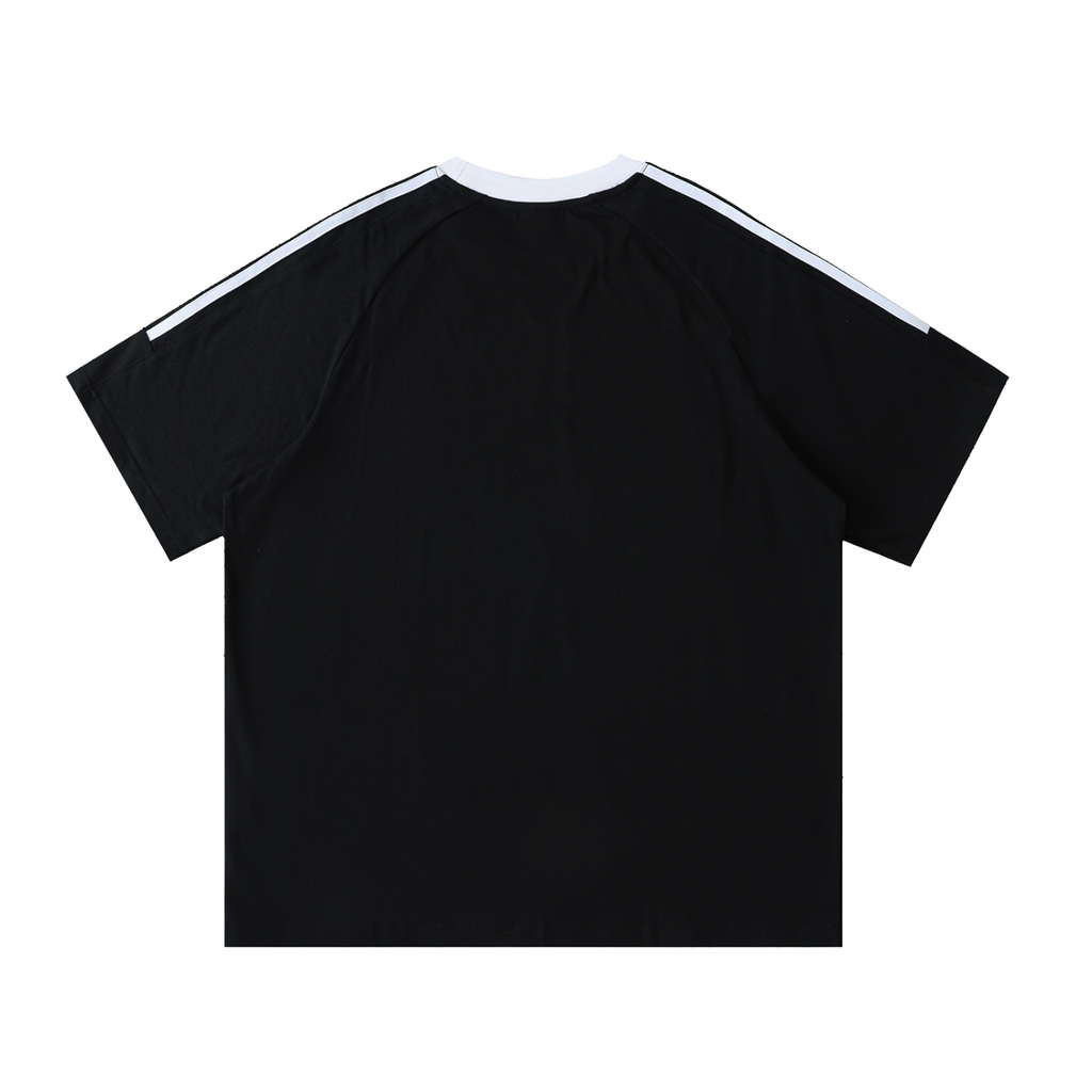 HC PERFORM - Contrast Tape Crewneck Cotton T-Shirt