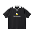 HC PERFORM - Contrast Collar Striped Soccer Jersey