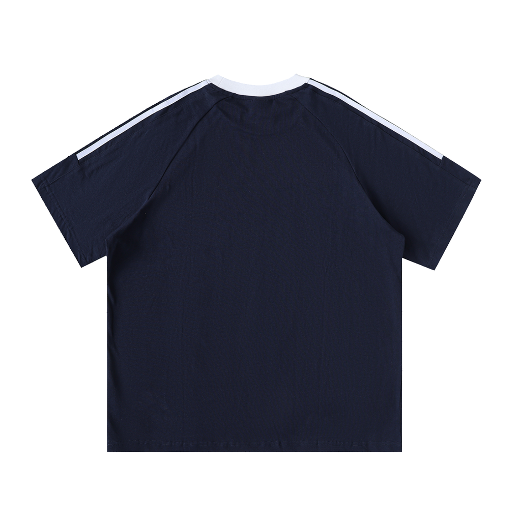 HC PERFORM - Contrast Tape Crewneck Cotton T-Shirt